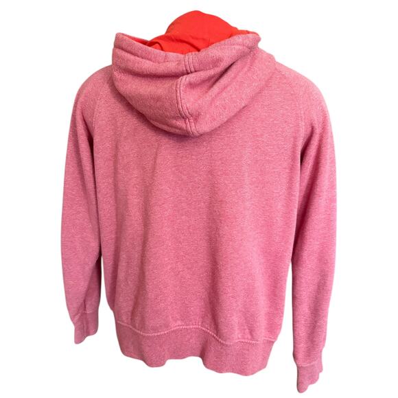 Nixon Red Unisex Zipper Front Cotton Blend Hoodie Size Medium - Picture 3 of 7